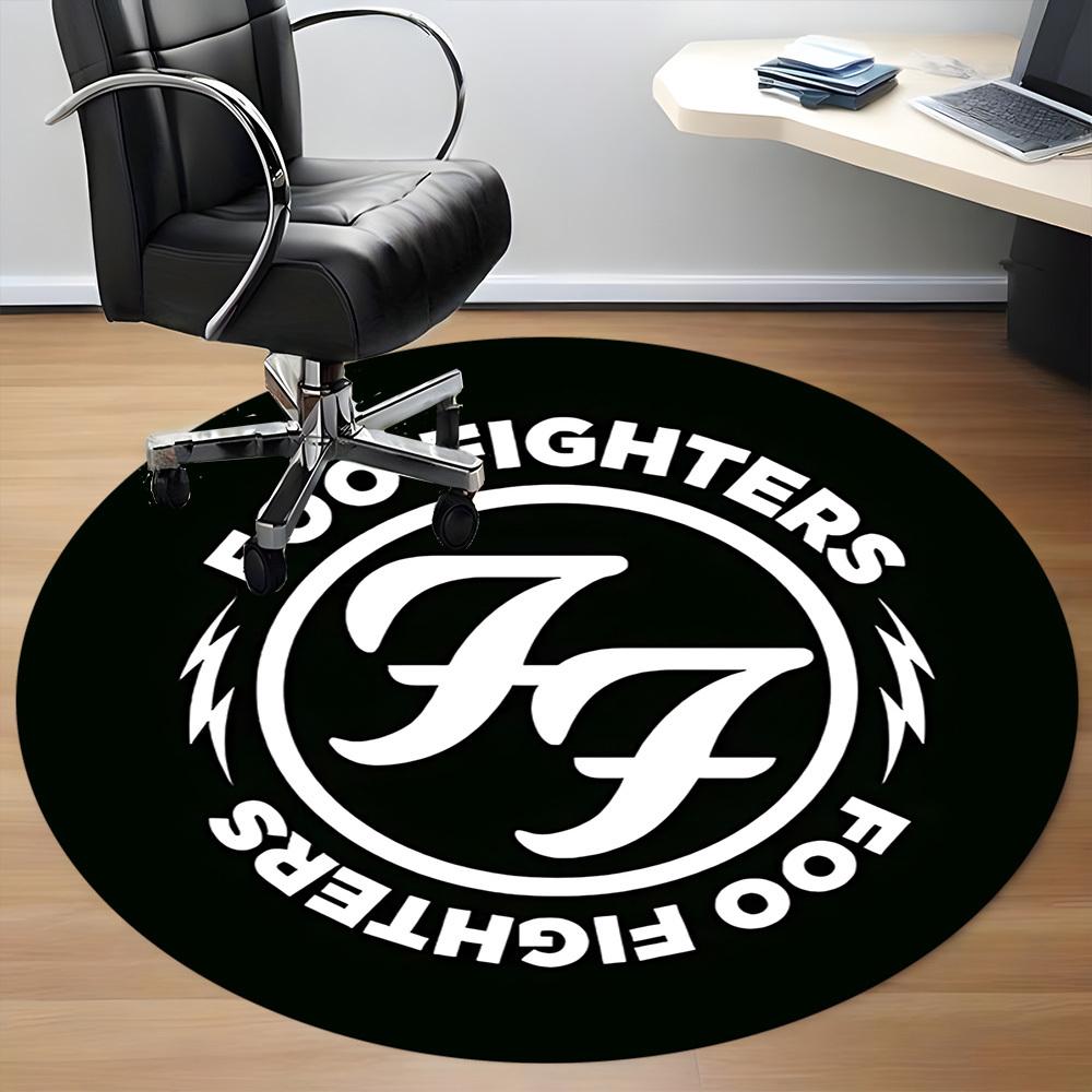 1pc Foo Fighters Band Chair Carpet for Office Non Slip, Lightweight, Machine Washable Rug for Office Holiday Decor