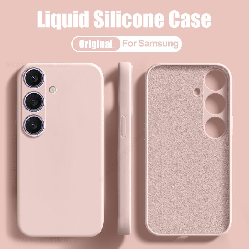 For S24 S23 Ultra Case Liquid Silicone Soft Back Cover Phone Cases For Samsung Galaxy S24 S 24 S23 S22 Ultra Plus S24Plus S24Ultra