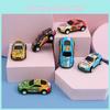 Mini Pull Alloy Back Car Toy With Cartoon Print Design For Kids Durable Play