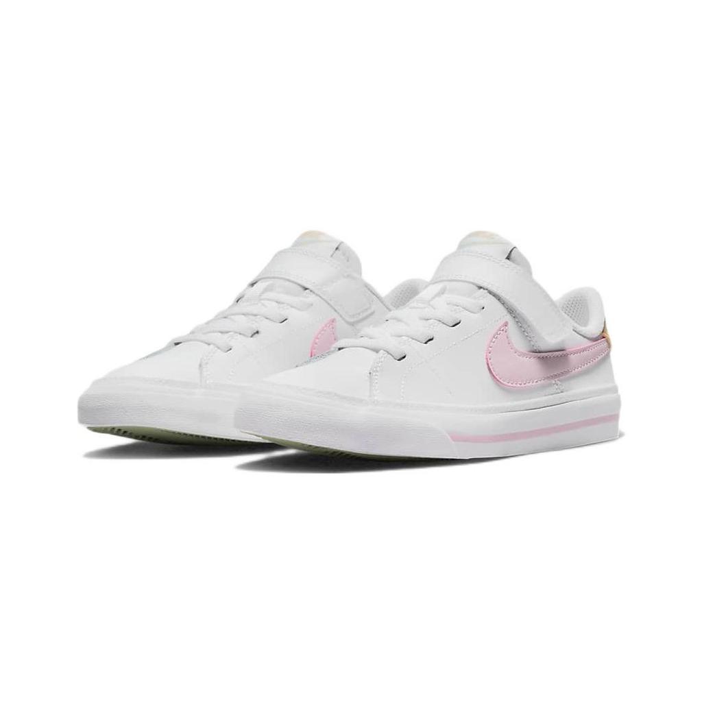 Nike Детские кроссовки Court Legacy PS Бело-розовые из пены Sesame Honeydew DA5381-115