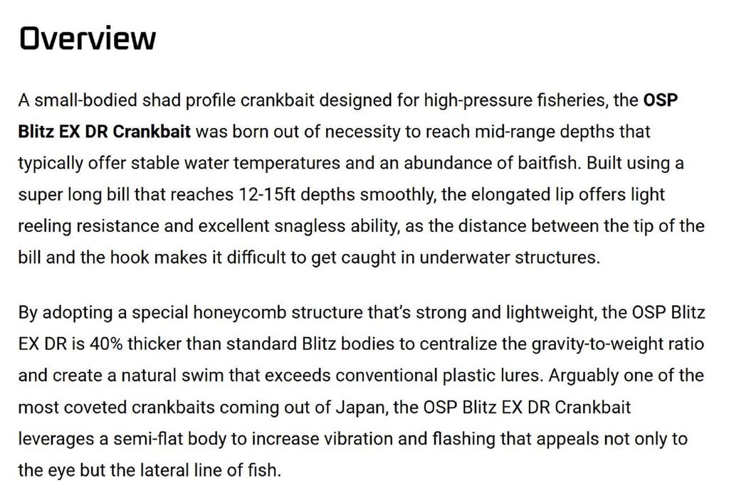 OSP Блиц EX DR 53 мм 12 грамм Плавающий воблер L-16A (5755)