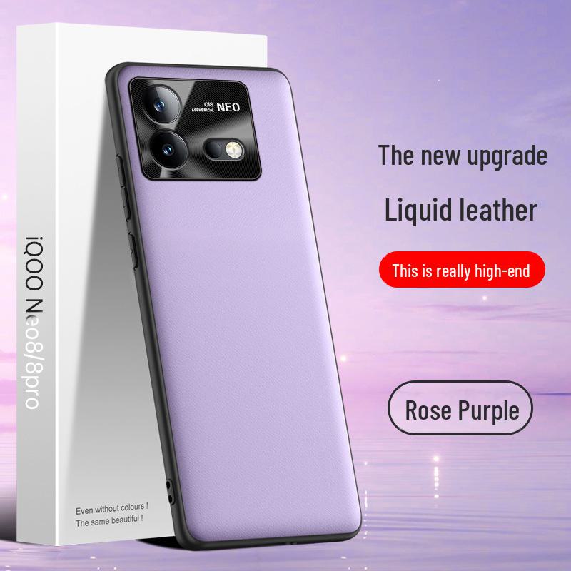 Чехол iQOO Neo8 Liquid Leather — защитный чехол от падений и обрастания. Доступно для отправки одной частью.