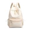 Solid Color High-value Backpack Women's 2025 Summer New Large-capacity Korean Versatile Junior High School Student Schoolbag