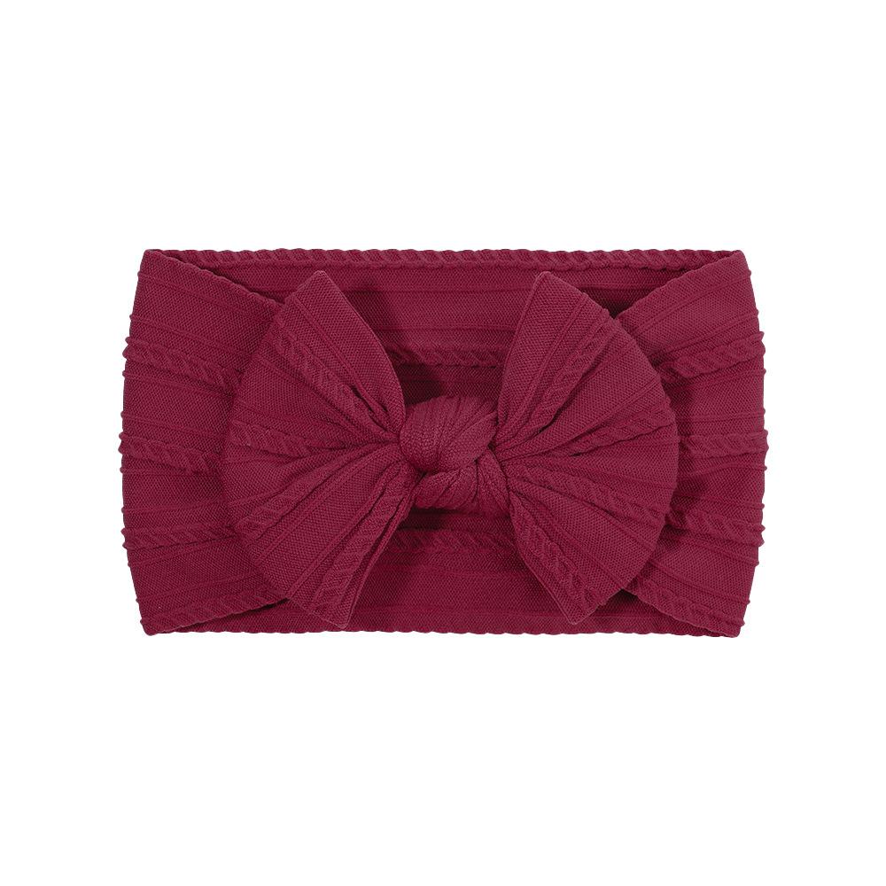 Детская повязка на голову, Эластичная повязка с широким краем и бантом