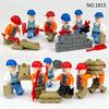 1815  City Series of Construction Project Human Model Small Particle Assembling Building Block Toys