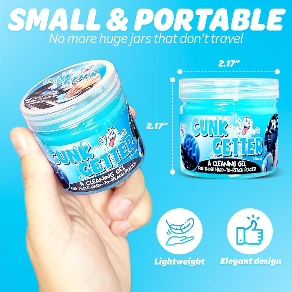 PeerBasics Gunk Getter, Cleaning Gel for Those Hard to Reach Places, Automotive Cup Holder Electronic Keyboard Office, Slime Gel Cleaner Dust Crumb