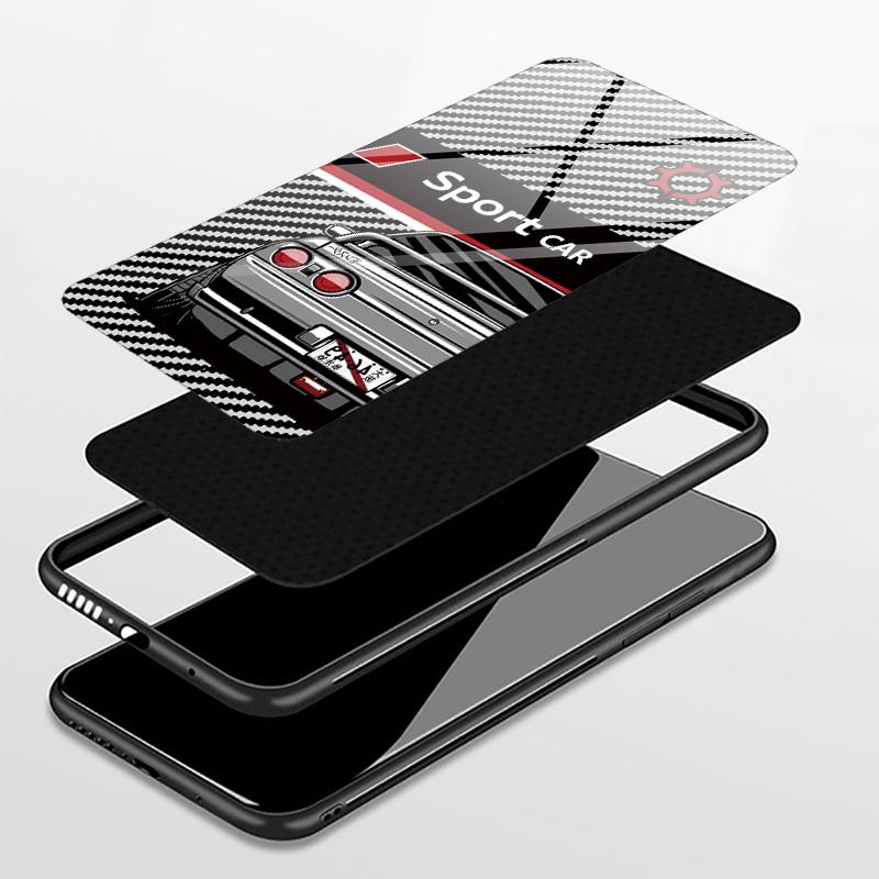 Крутой чехол-бампер из стекла для телефона со спортивной машиной для Xiaomi mi 12 11 Lite 10 Pro 13 Note 10 14 10T 12T 11T 12X