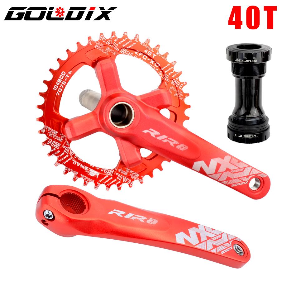 Шатуны RIRO XT для горного велосипеда Mtb Hollowtech, шатуны для велосипеда, интегрированная свеча Pe, 2 короны, шатуны 104bcd