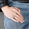 Style Exaggerated Rhombus Lattice Stainless Steel Ring Gender-free Men's and Women's Niche Personality Titanium Steel Hand Jewelry