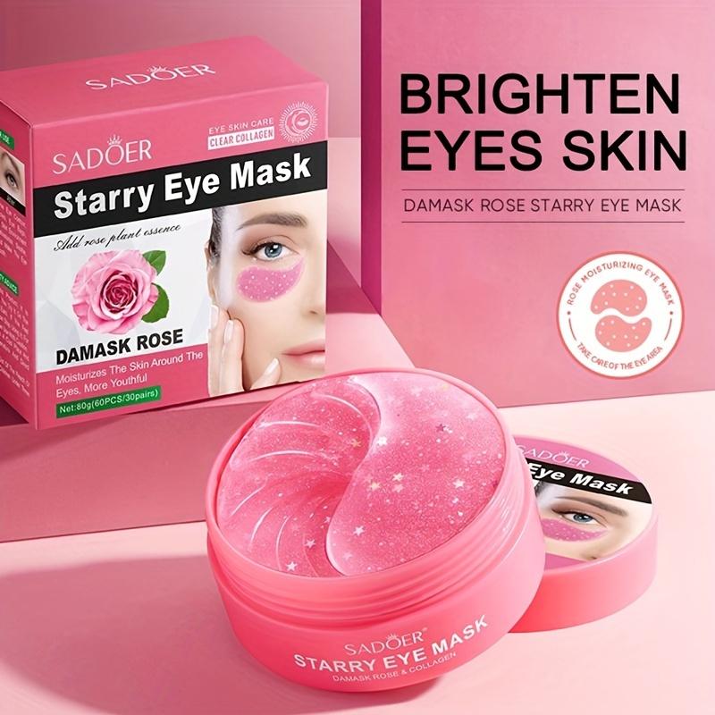 60 шт. SADOER Rose Starry Collagen Eye Mask Anti Dark Circles Remove Eyes Bags Увлажняющие укрепляющие патчи для глаз Уход за кожей вокруг глаз