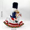 Традиционный деревянный щелкунчик, рождественский подарок, качалка, искусственная деревянная рождественская фигурка, праздничный домашний декор, рождественские украшения