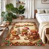 Christmas Custom Name Printed Square Area Rug Soft Non Slip Floor Carpet For Bedroom Holiday Gift