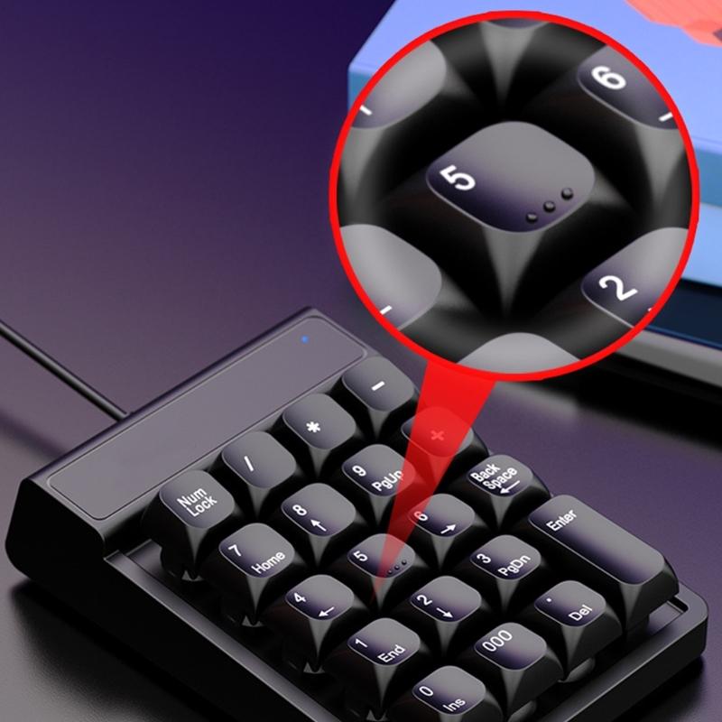 Эргономичная USB-цифровая клавиатура с 19 клавишами и быстрым откликом для бухгалтерии и программирования