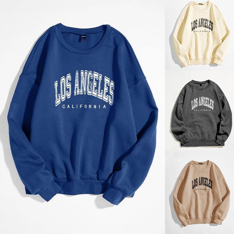 Зимние новые модные топы с длинными рукавами и буквенным принтом, однотонный однотонный топ 2022, простой трендовый топ