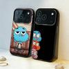 A-Потрясающий W-Мир G-Гамбола Чехол для телефона Для iPhone17 16 15 14 13 12 Pro Max Серый Черный Матовый Лазерный Металлик Аврора Funda