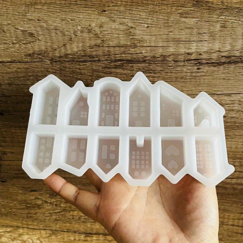 3D Nordic Style Small House Silicone Mold 12-луночные формы для свечей в виде домика Мини-домики Гипсовые бетонные цементные формы Формы для ароматического мыла