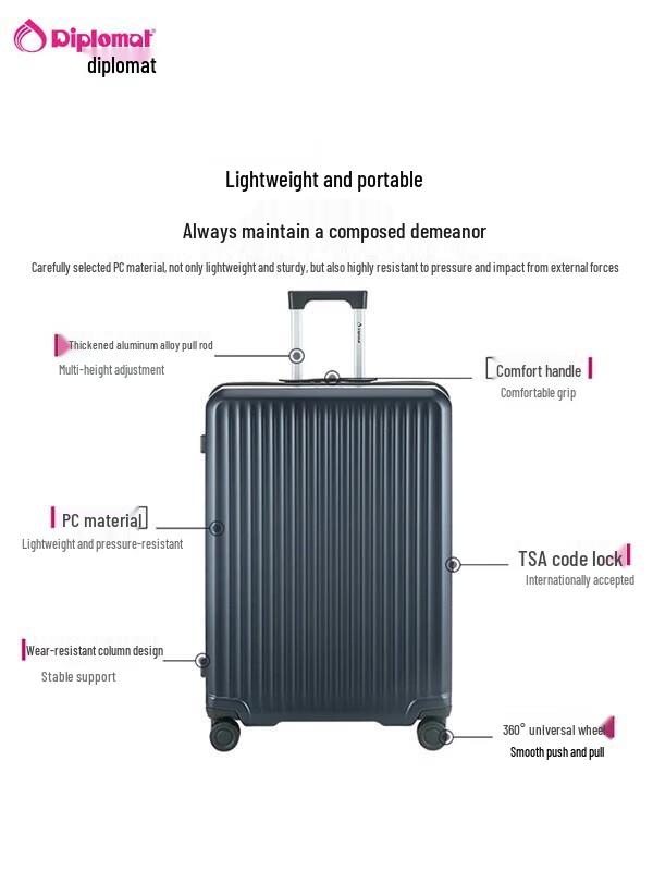 Diplomat TC-2401 Expandable Business Carry-On Suitcase