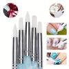 5pcs Double End Silicone Clay Sculpting Tool for Brush Modeling Dotting Nail Art Pottery Clay Tool DIY Carving Sculpting Tools