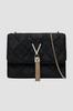 Valentino Czarna Damska Zamszowa Torebka Charlotte Flap Bag