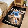 Haaland Personalized Name Floor Rug Office Rug Design for Kitchen Dormitory Foyer Living Rooms Antislip Carpet Office home decor