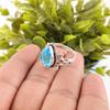 Swiss Blue Topaz Gemstone 925 Stamped Silver Jewelry Handcrafted Statement Ring RR-57-8