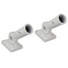 2Pcs Adjustable Flag Pole Holder Aluminium Alloy Metal Wall Mount 180 Degree Multi Position Bracket for Outside House