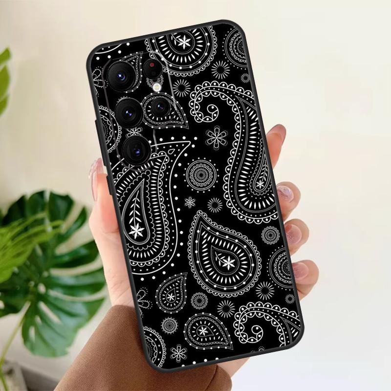 Мягкий чехол с узором пейсли для Samsung Galaxy S25 Ultra S21 S22 S23 S24 Plus S9 S10 S20 FE S24 FE