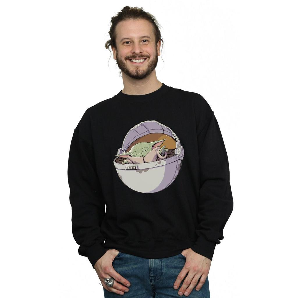 Star Wars Mens The Mandalorian Sleeping Child Sweatshirt