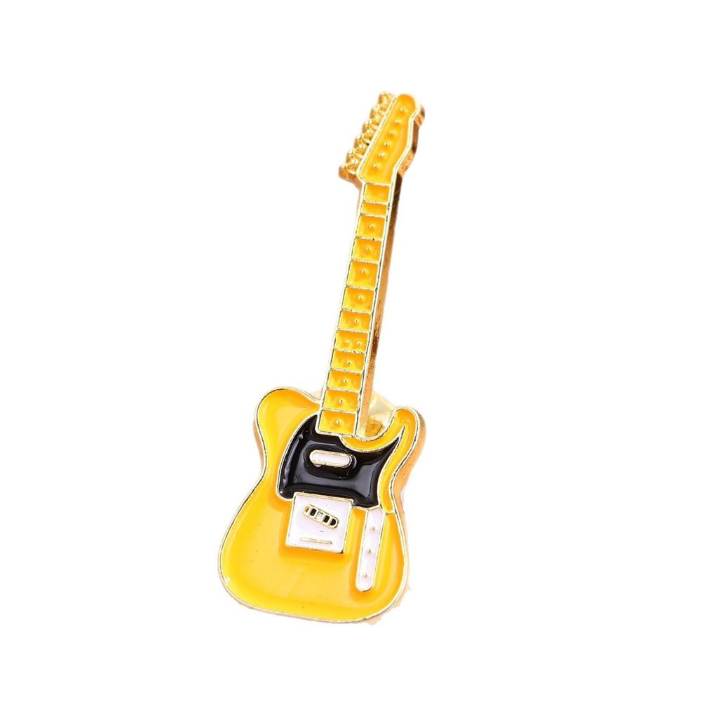 Guitar Brooch Cartoon Niche Premium Gold Badge Student Baby Decorative Pin
