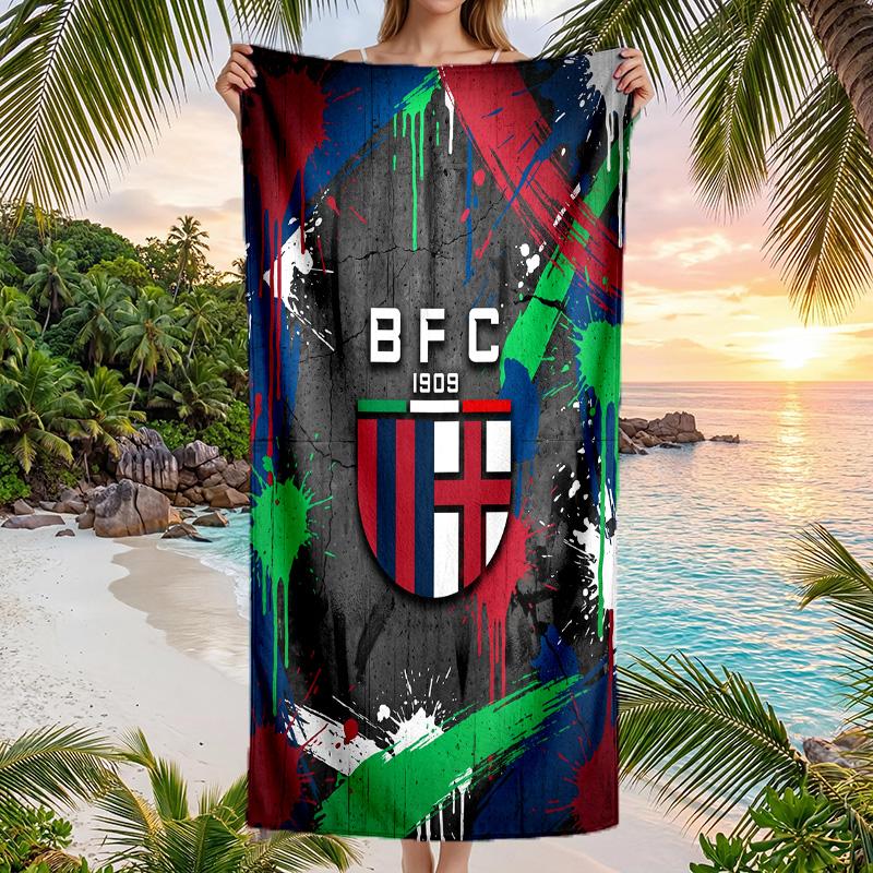 Bologna FC print Quick Dry Beach Towel Microfiber Absorbent Portable Travel Swimming Towel