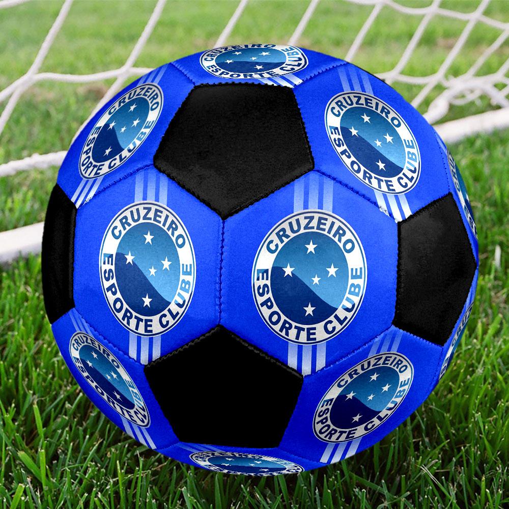 Футбольный мяч Cruzeiro Esporte Clube, размер 5, разноцветный, машинная строчка, ПВХ, готов к соревнованиям, прочный, с высоким отскоком