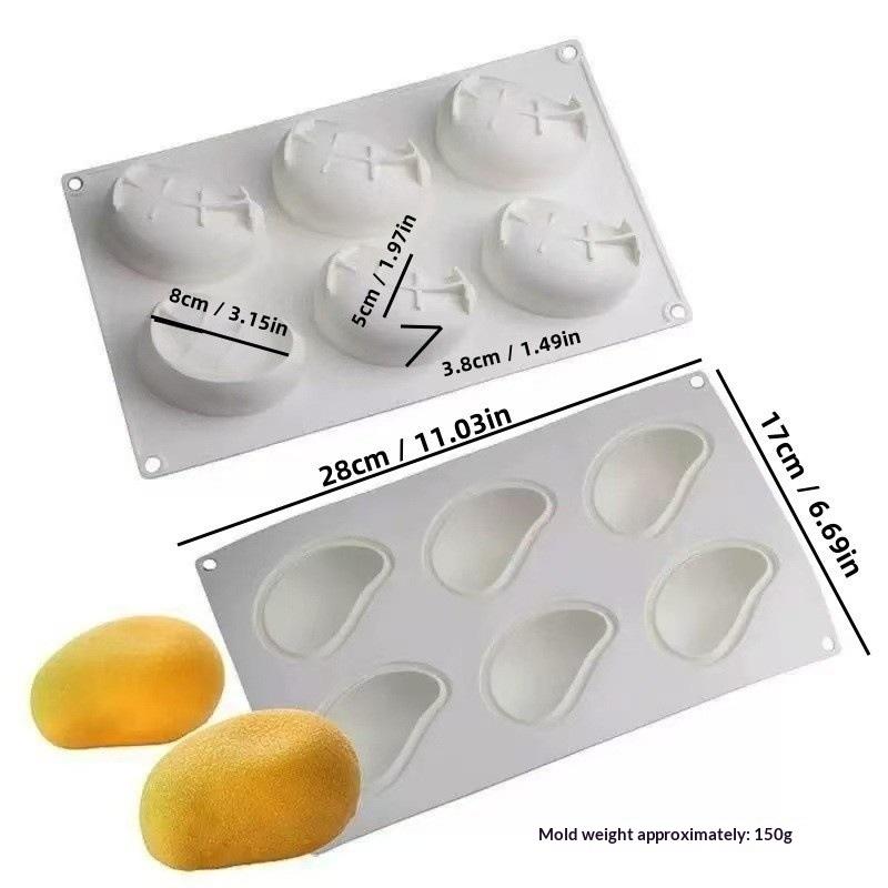 Eco-Friendly 3D Mango Silicone Cake Molds for Fun Kitchen Dessert Baking