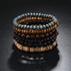 Men's Fashion Retro DIY Multi Layer Elastic Thread Coconut Shell Wood Bead Bracelet Suitable for Date, Party, Festival Gifts