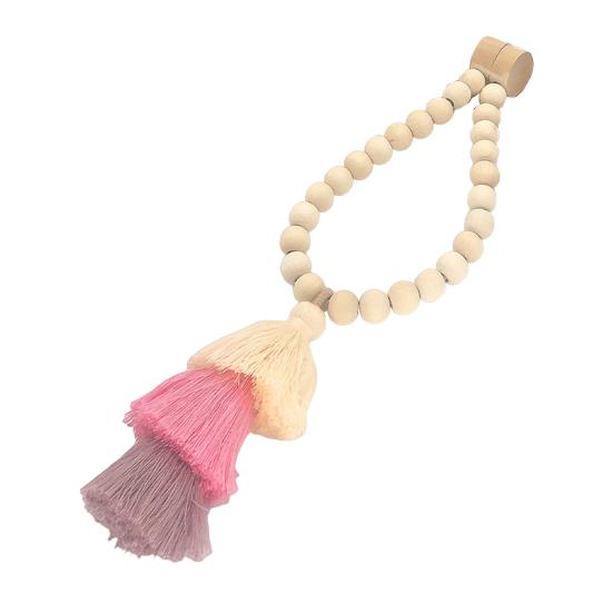 Подхваты для штор Деревянные бусины Сильная магнитная застежка Бахрома Богемный стиль Зажим для штор