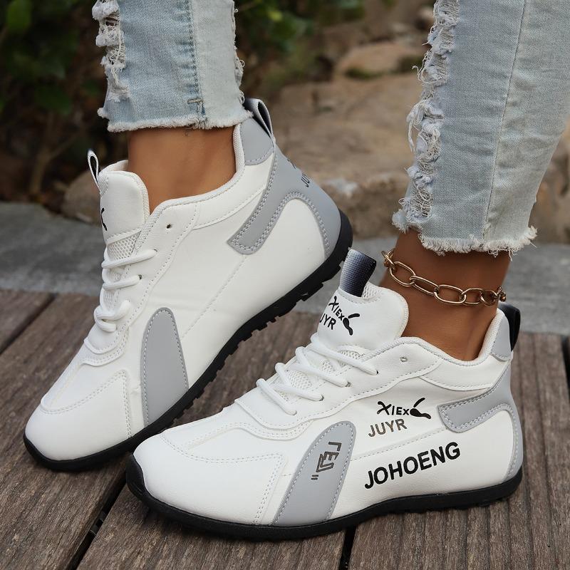 Женская обувь 2024 года, модная женская спортивная обувь с круглым носком и низким верхом, большого размера, цветные блоки, на шнуровке, женская вулканизированная обувь