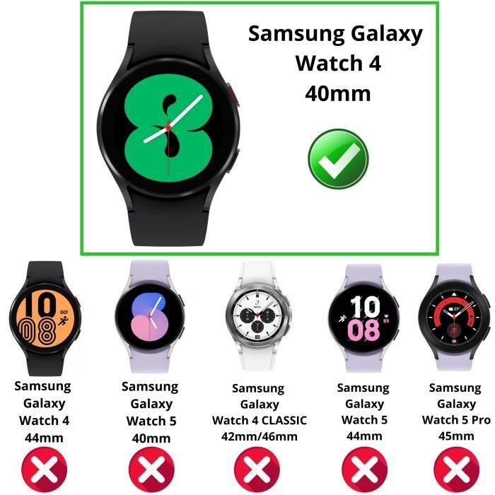 Coque compatible Samsung Galaxy Watch 4 40mm - Protection rigide étui transparent écran verre trempé Phonillico®