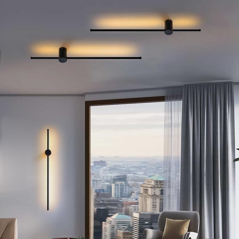 Светодиодный настенный светильник, современный длинный настенный светильник, регулируемый для дома, спальни, лестницы, гостиной, настенного бра, освещения, дивана, фона