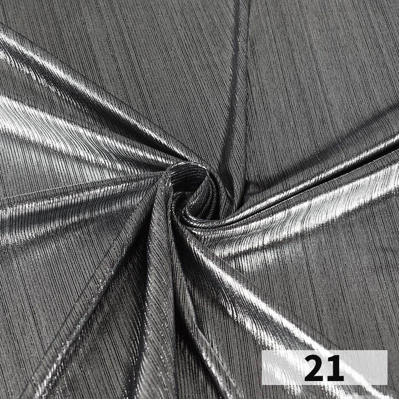 1x1.45 Meter Metallic Gliter Soft Fabric Shiny Gold Silver Fashion High Stretch Bright Silky Cloth for Diy Sewing Dress Fabrics