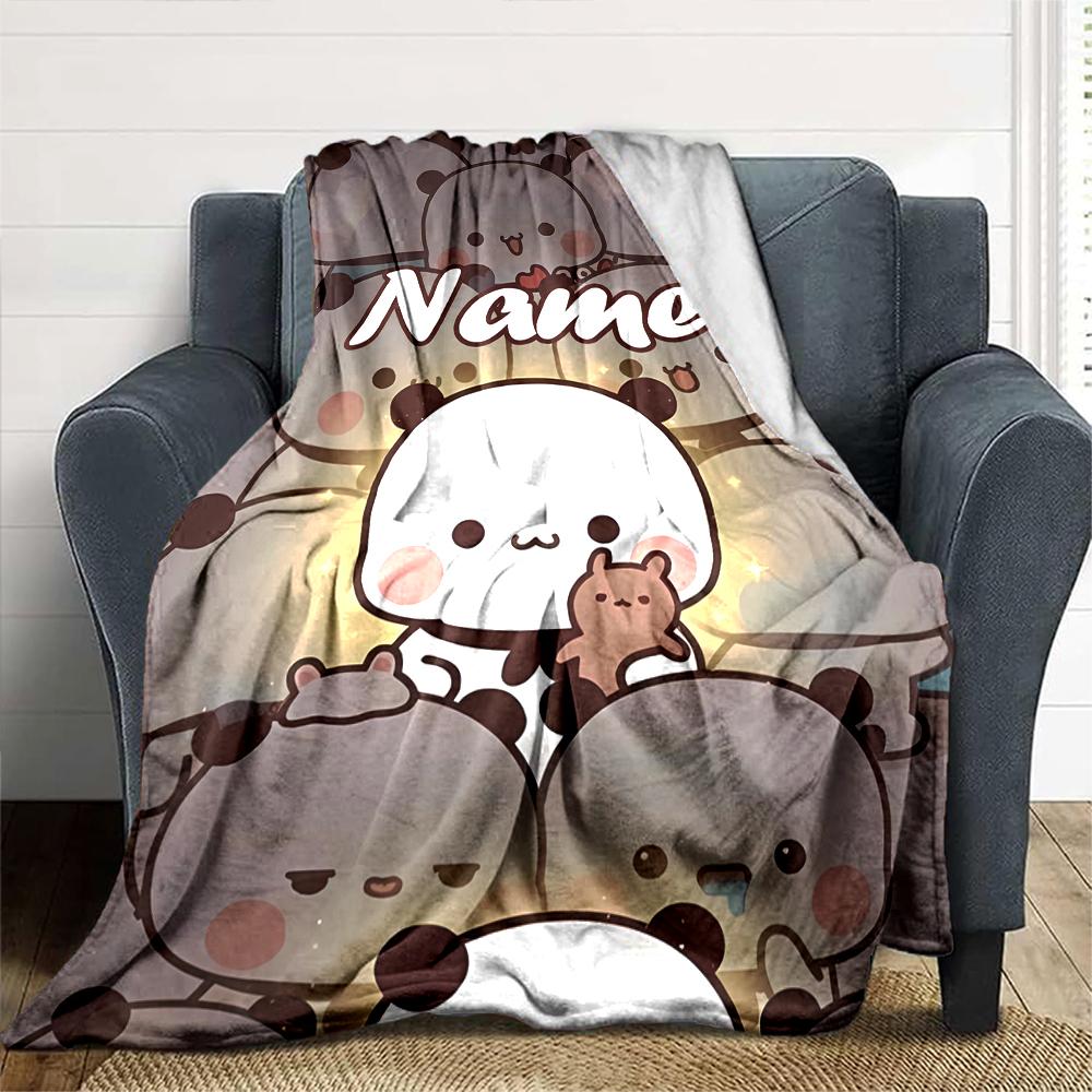 Customiz Name Personality Bubu Dudu (3) Blanket Soft &Warm Sofa Office Bed Travel Lunch Break Blanket, Gift Suitable for All Seasons