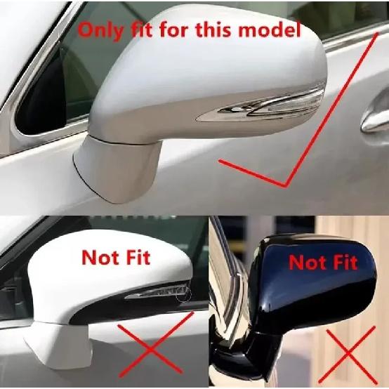 For LHD Lexus IS IS250 IS350 IS F 2006-2012 Car Rearview Side Mirror Cover Wing Cap Exterior Door Housing Trim Adhesive Sticker