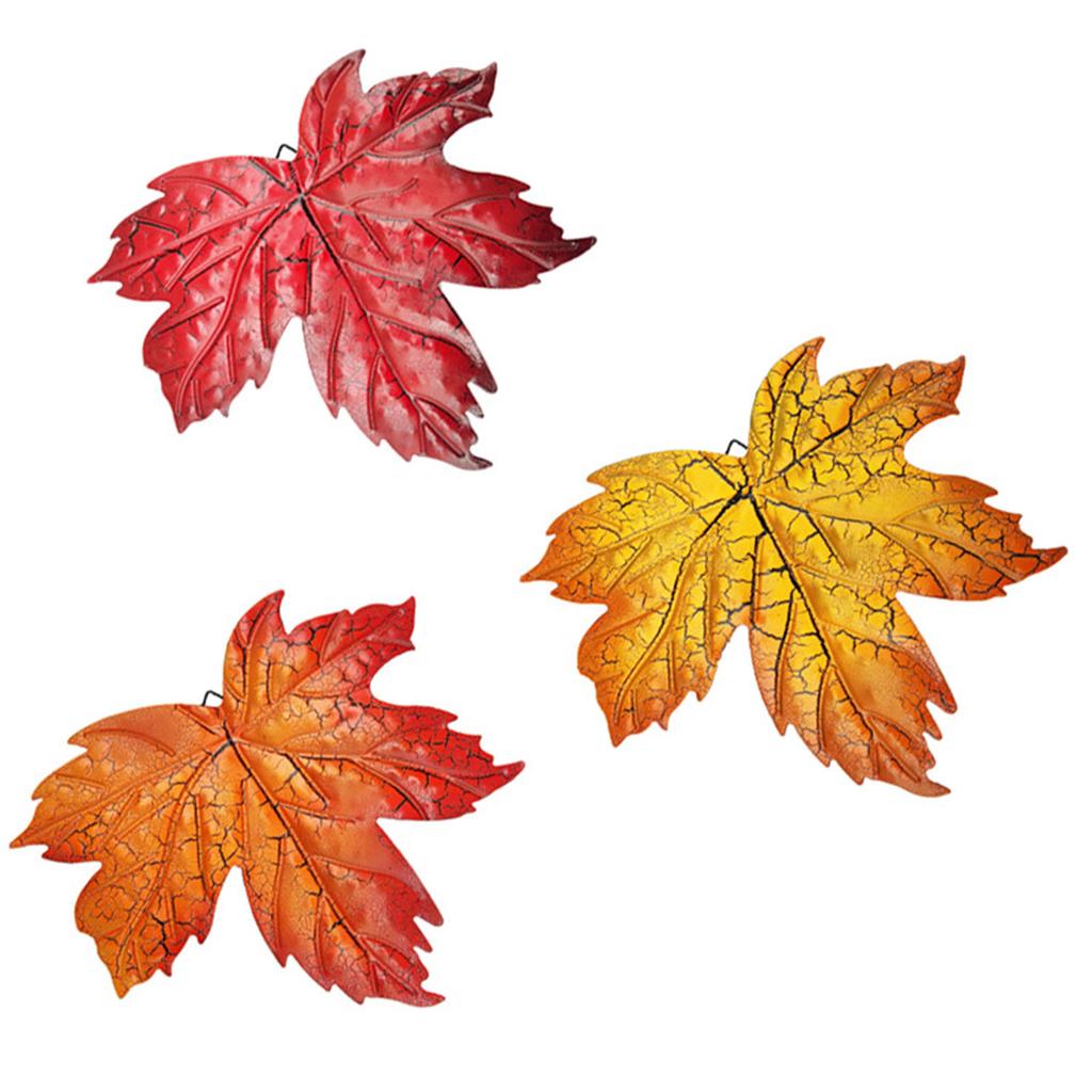 Maple Leaf Metal Wall Decoration Simulation Maple Leaf Shape Metal Art for Festive Housewarming Gifts