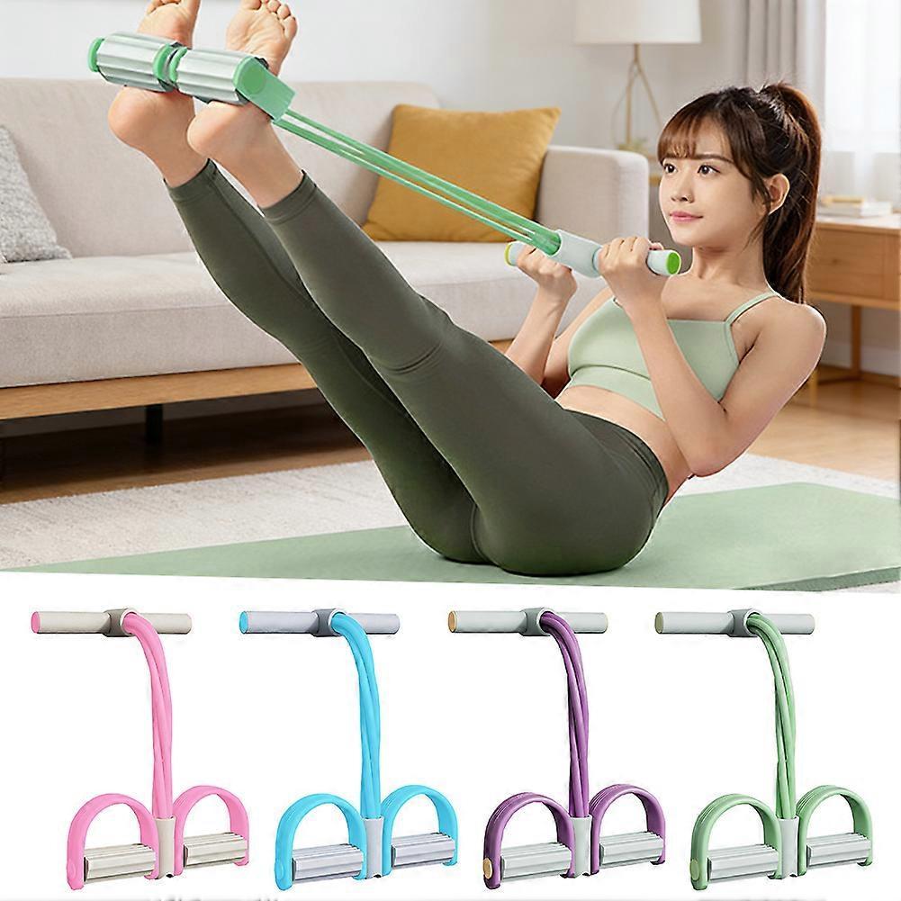 6-Tube Foot Pedal Sit-Ups Resistance Bands, Home Gym Workout Equipment for Abdominal & Full Body Training