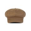 VARZAR VA Square Studded Wool Newsboy Cap Beige