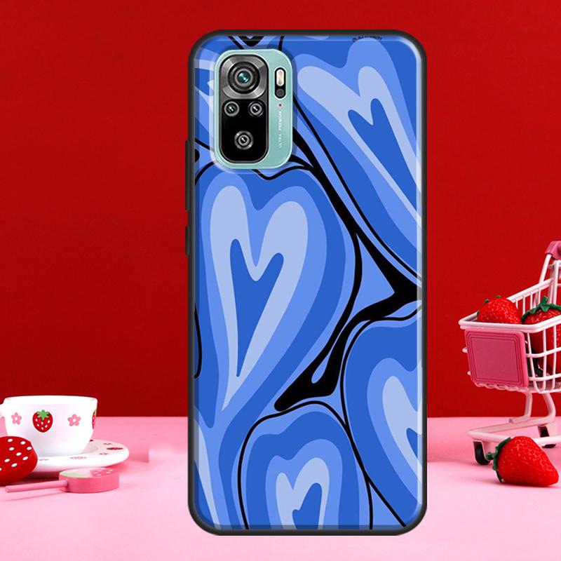 Коричневый Фиолетовые Сердца С Вихревым Узором Чехол Для Xiaomi Redmi Note 11 Pro Note 10 9 8 Pro 11S 9S 10S Чехол Для Redmi 10 9 9A 9C 9T