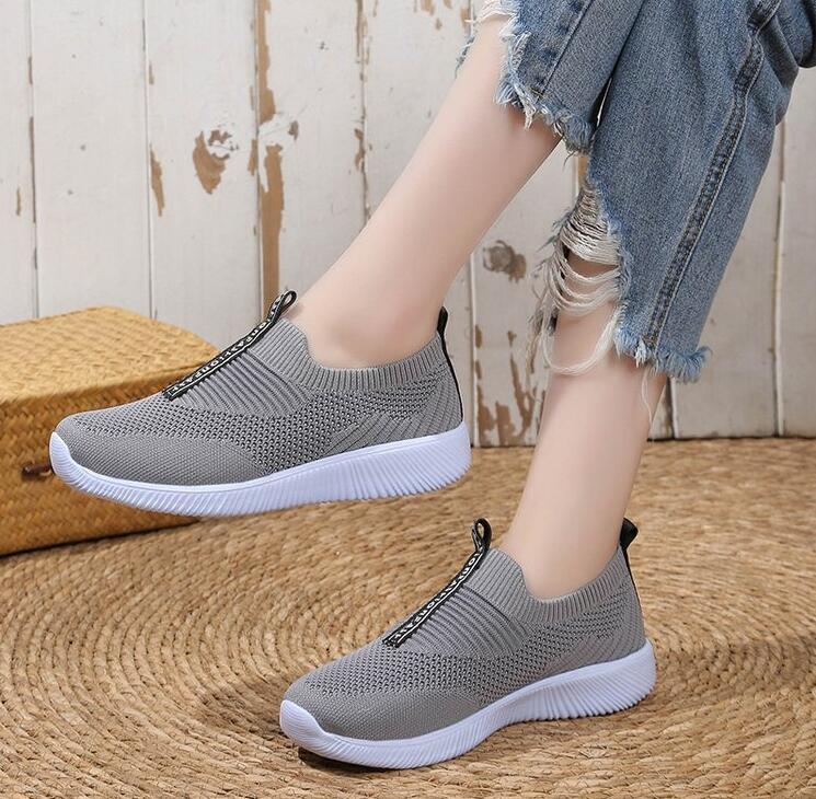 Новые весенние и летние женские кроссовки Fly-Knit, модные универсальные кроссовки для бега, сетчатые, дышащие, повседневные, для студентов