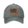 Кепка Бейсболка Hawk Tuah Spit On That Thang Ретро Потертый Деним Смешная Кепка Snapback Унисекс Женская Кепка для Активного Отдыха Кепка