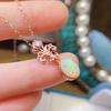 LOW MOQ 925 Sterling Silver Jewelry Natural Opal Charms Custom Fine Pendants Charms for Women