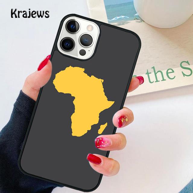 Africa Map Geography soft Phone Case Cover For iPhone 17 Air 16 15 14 plus 11 12 13 pro max coque Shell Fundas