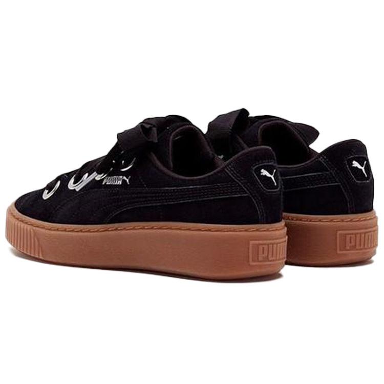 Puma Платформа Поцелуй Замша Черный Женский 366461-01