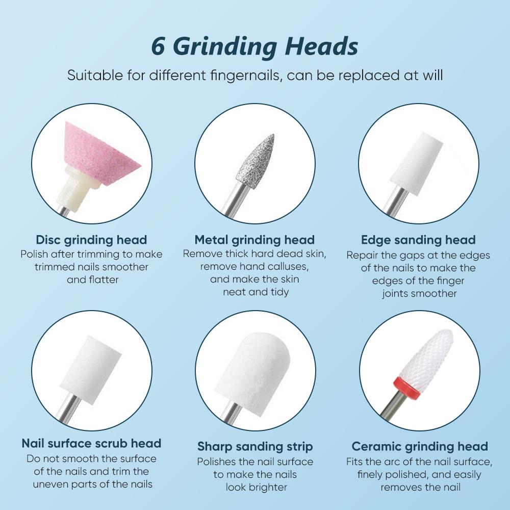 Электрический полировщик для ногтей, сверла, профессиональная шлифовка ногтей, полировка, удаление омертвевшей кожи, художественная шлифовальная пилка, ручка, маникюрный станок